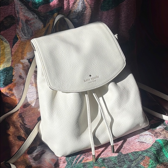 Kate Spade White Leather Backpack - Picture 4 of 11